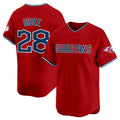 Custom #28 Red CLE Baseball Shirt Top