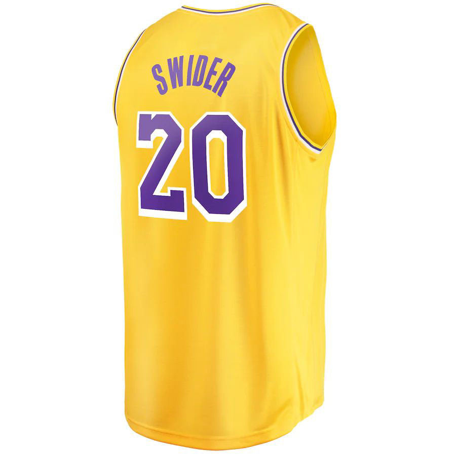 Custom #20 Gold 2022 LAL Basketball Shirt Top