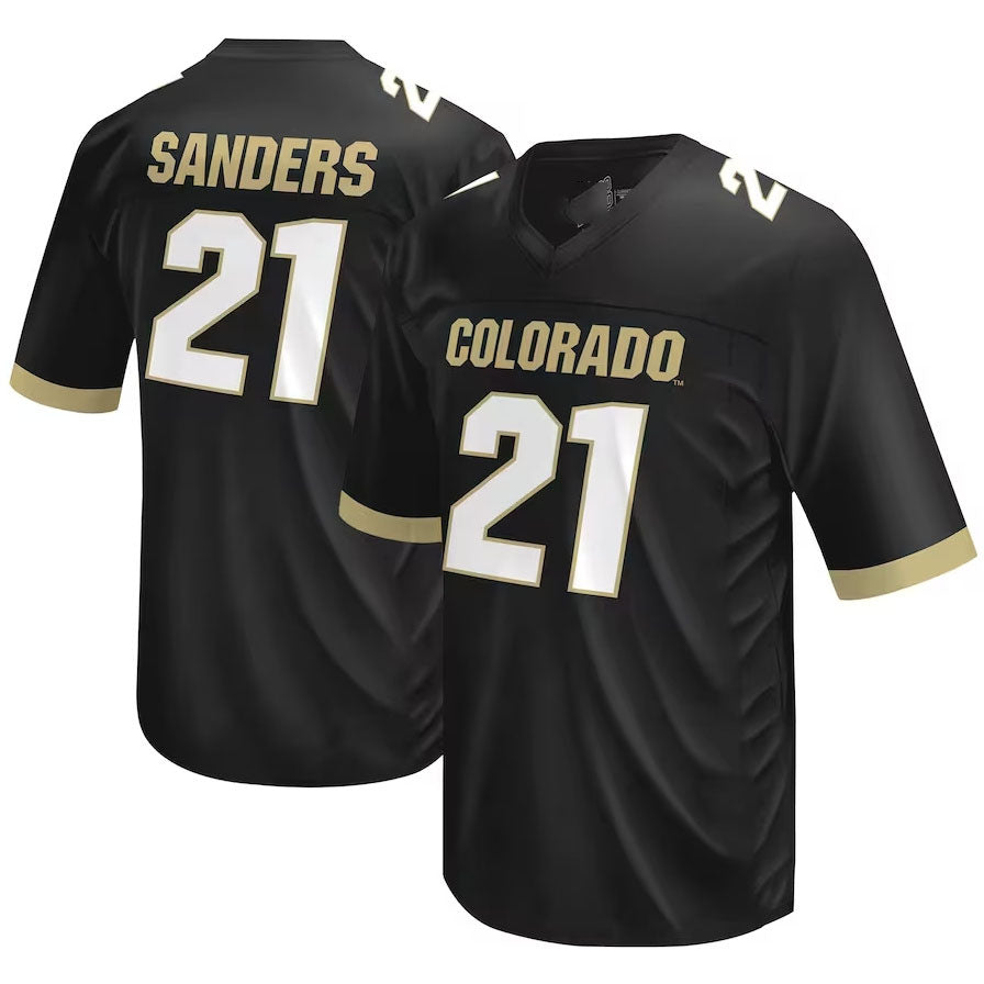 Custom #21 Black Retro Football Shirt Top