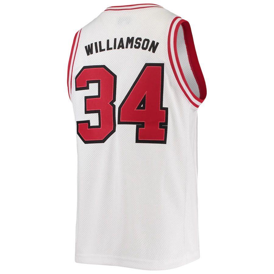 Custom #34 White Retro Basketball Shirt Top