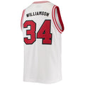 Custom #34 White Retro Basketball Shirt Top