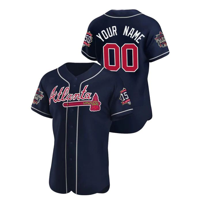 Custom Red 2021 All Star ATL Baseball Shirt Top