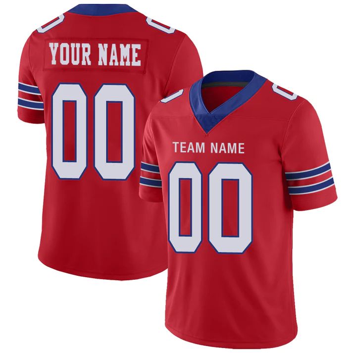 Custom Red BUF Football Shirt Top