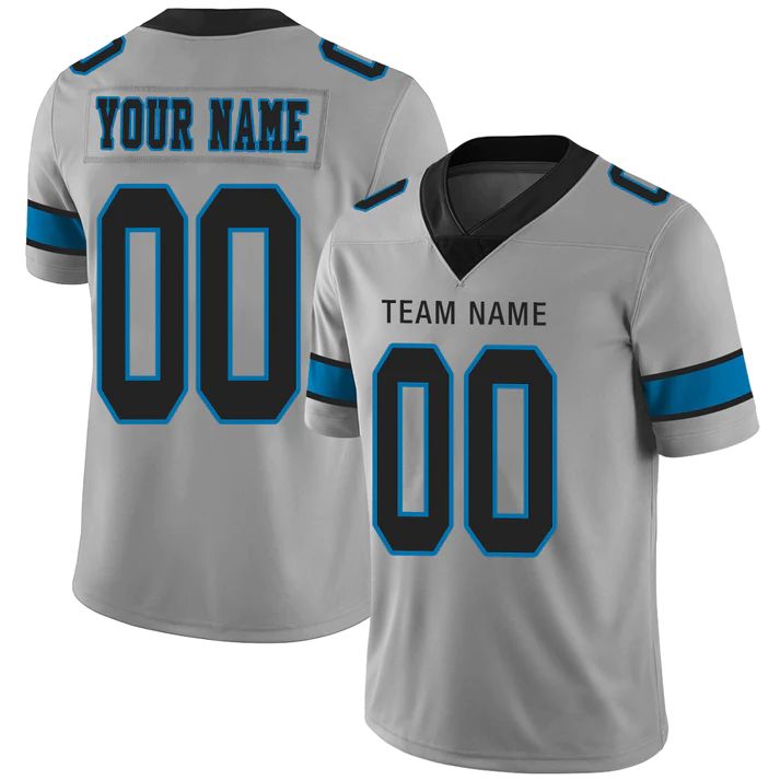 Custom Grey CAR Football Shirt Top