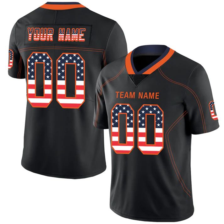 Custom Black CHI Football Shirt Top
