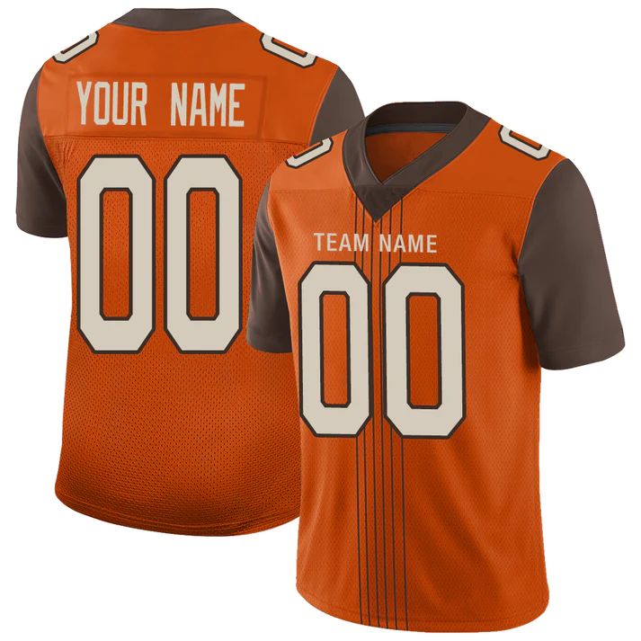 Custom Orange CLE Football Shirt Top