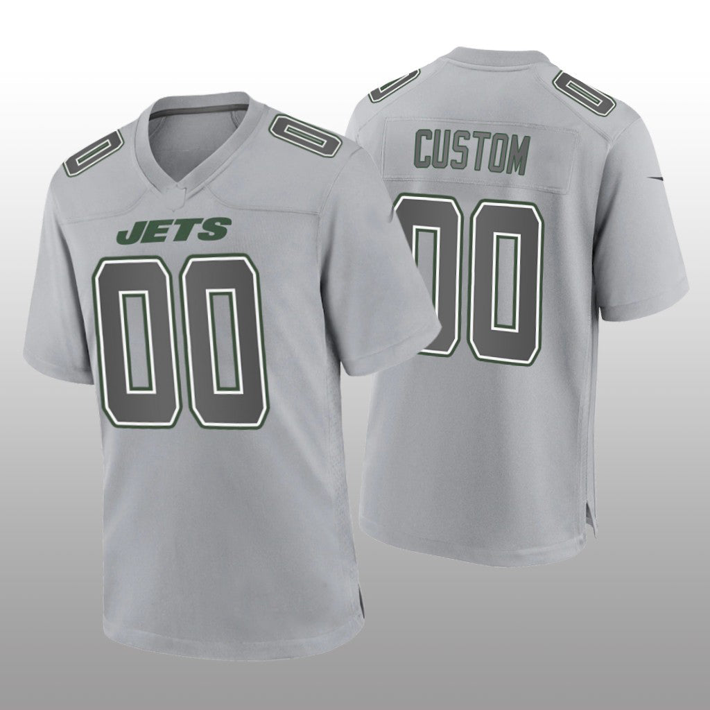 Custom Gray NYJ Football Shirt Top