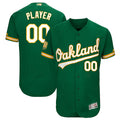 Custom Athletics Kelly Green 50th Anniversary Replica Baseball Jerseys