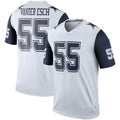 Custom #55 White DAL Football Shirt Top