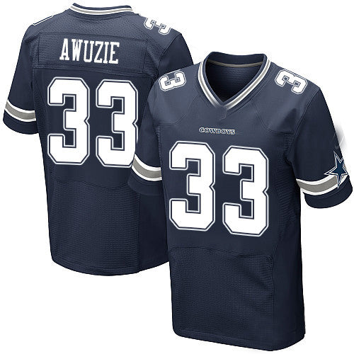 Custom #33 Navy Blue DAL Football Shirt Top