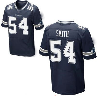 Custom #54 Navy Blue DAL Football Shirt Top