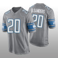 Custom #20 Silver DET Football Shirt Top