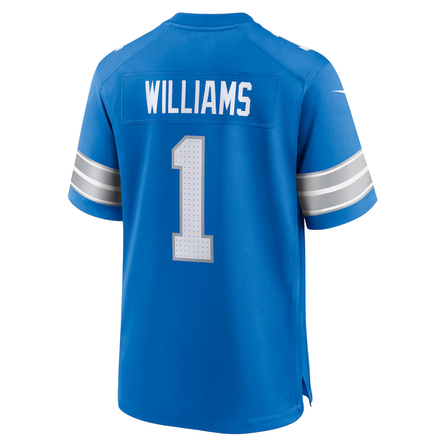 Custom #1 Blue 2025 DET Football Shirt Top