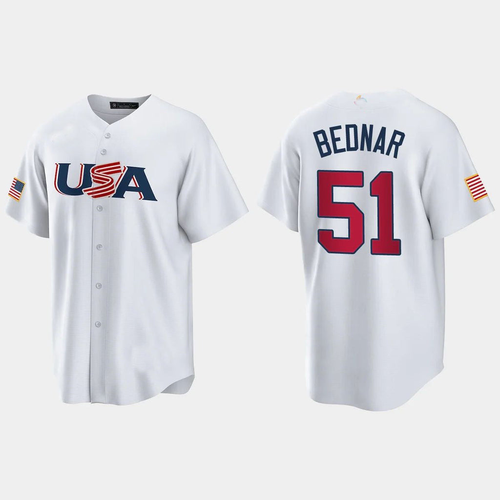 Custom #51 White 2023 PIT Baseball Shirt Top