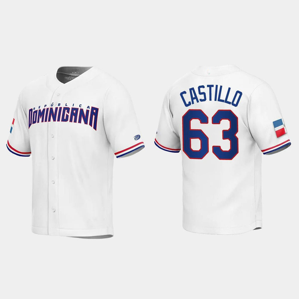Custom #63 White 2023 Baseball Shirt Top