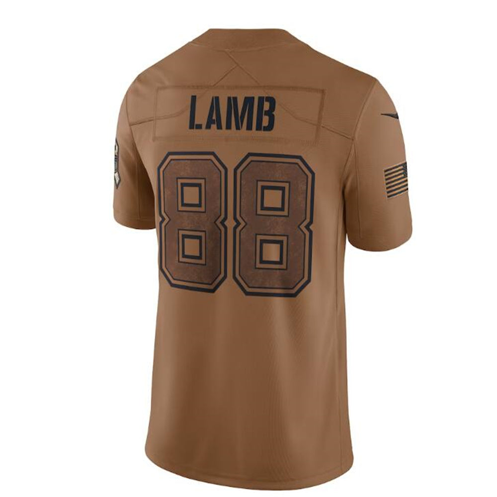 Custom #88 Brown 2023 DAL Football Shirt Top