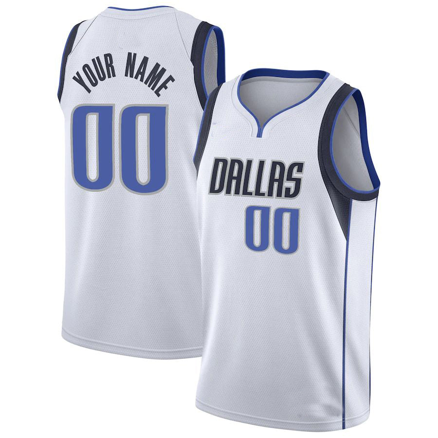 Custom #21 White 2020 DAL Basketball Shirt Top