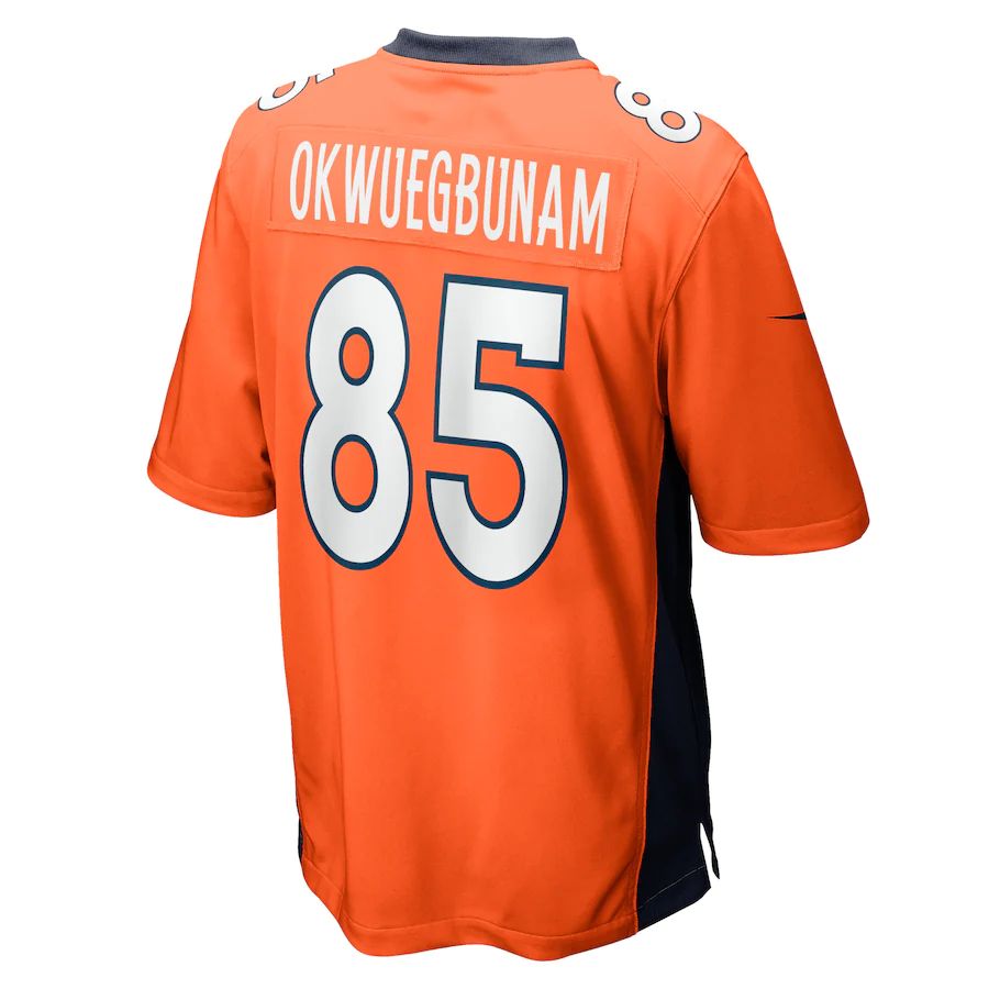 Custom #85 Orange DEN Football Shirt Top