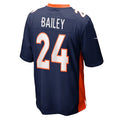 Custom #24 Navy DEN Football Shirt Top