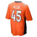 Custom #45 Orange DEN Football Shirt Top