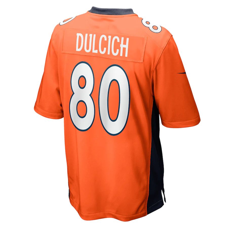 Custom #80 Orange DEN Football Shirt Top