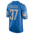 Custom #37 Blue DET Football Shirt Top