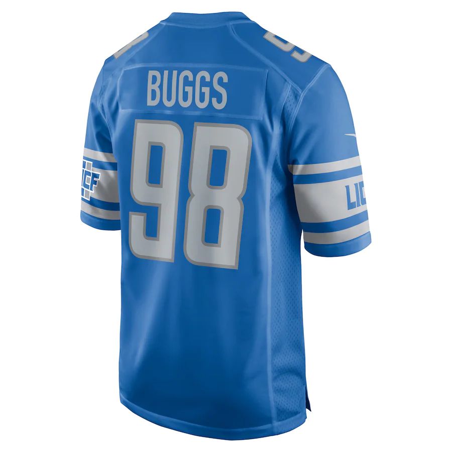 Custom #98 Blue DET Football Shirt Top