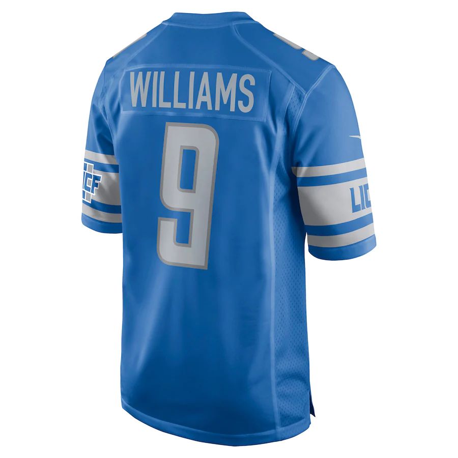 Custom #9 Blue 2022 DET Football Shirt Top