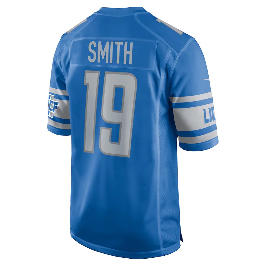 Custom #19 Blue DET Football Shirt Top