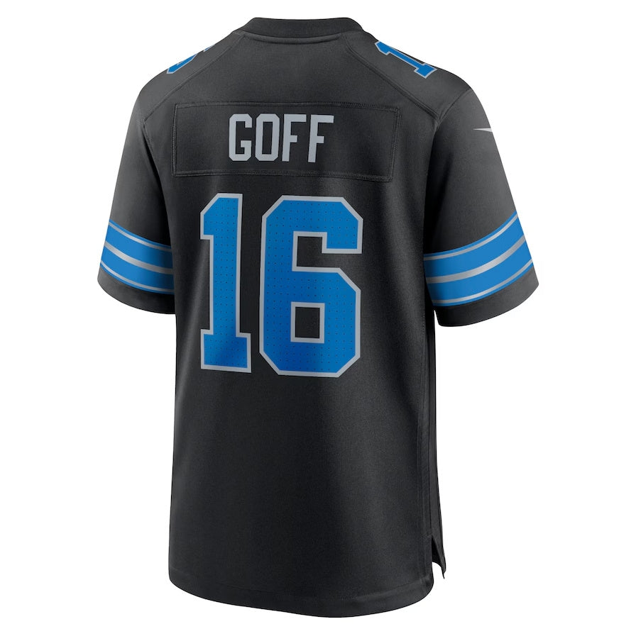 Custom #16 Black DET Football Shirt Top