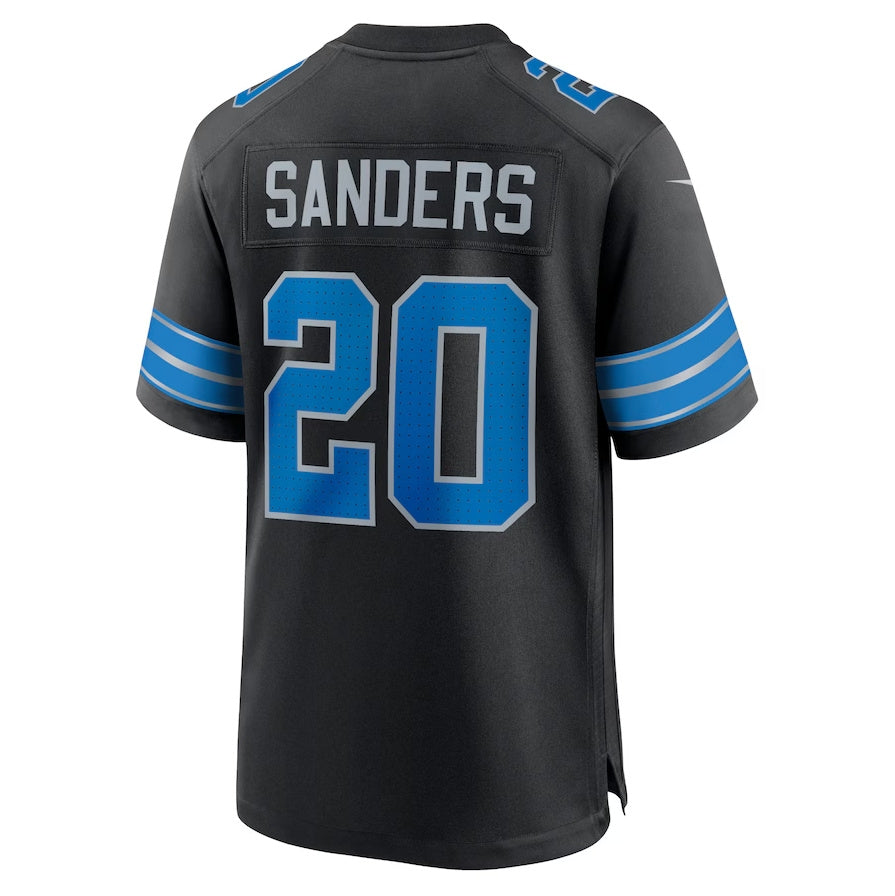 Custom #20 Black DET Football Shirt Top