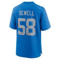 Custom #58 Blue DET Football Shirt Top