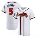 Custom #5 White 2022 ATL Baseball Shirt Top