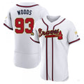 Custom #93 White 2022 ATL Baseball Shirt Top