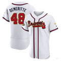 Custom #48 White 2022 ATL Baseball Shirt Top