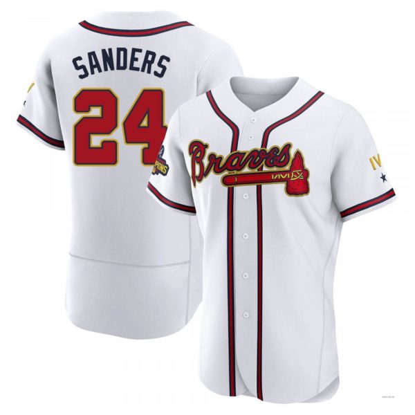 Custom #24 White 2022 ATL Baseball Shirt Top