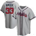 Custom #33 Gray ATL Baseball Shirt Top