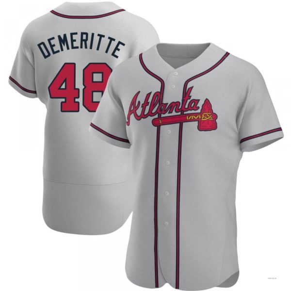 Custom #48 Gray ATL Baseball Shirt Top