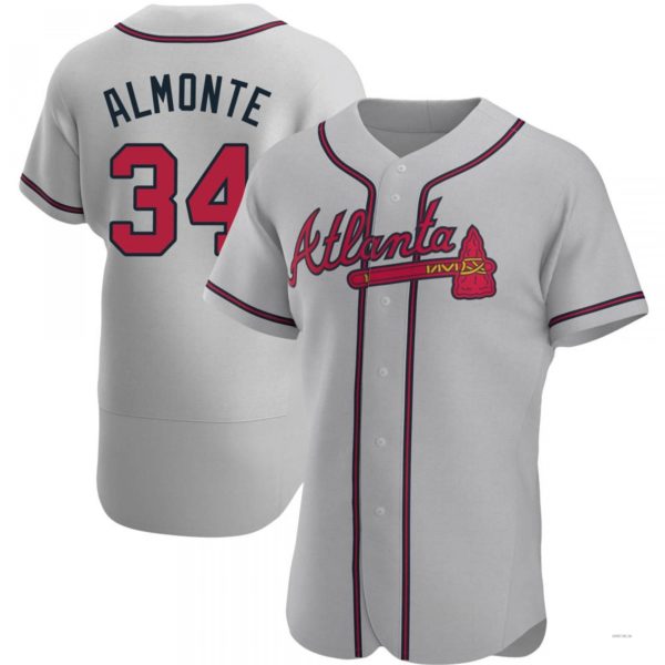 Custom #34 Gray ATL Baseball Shirt Top