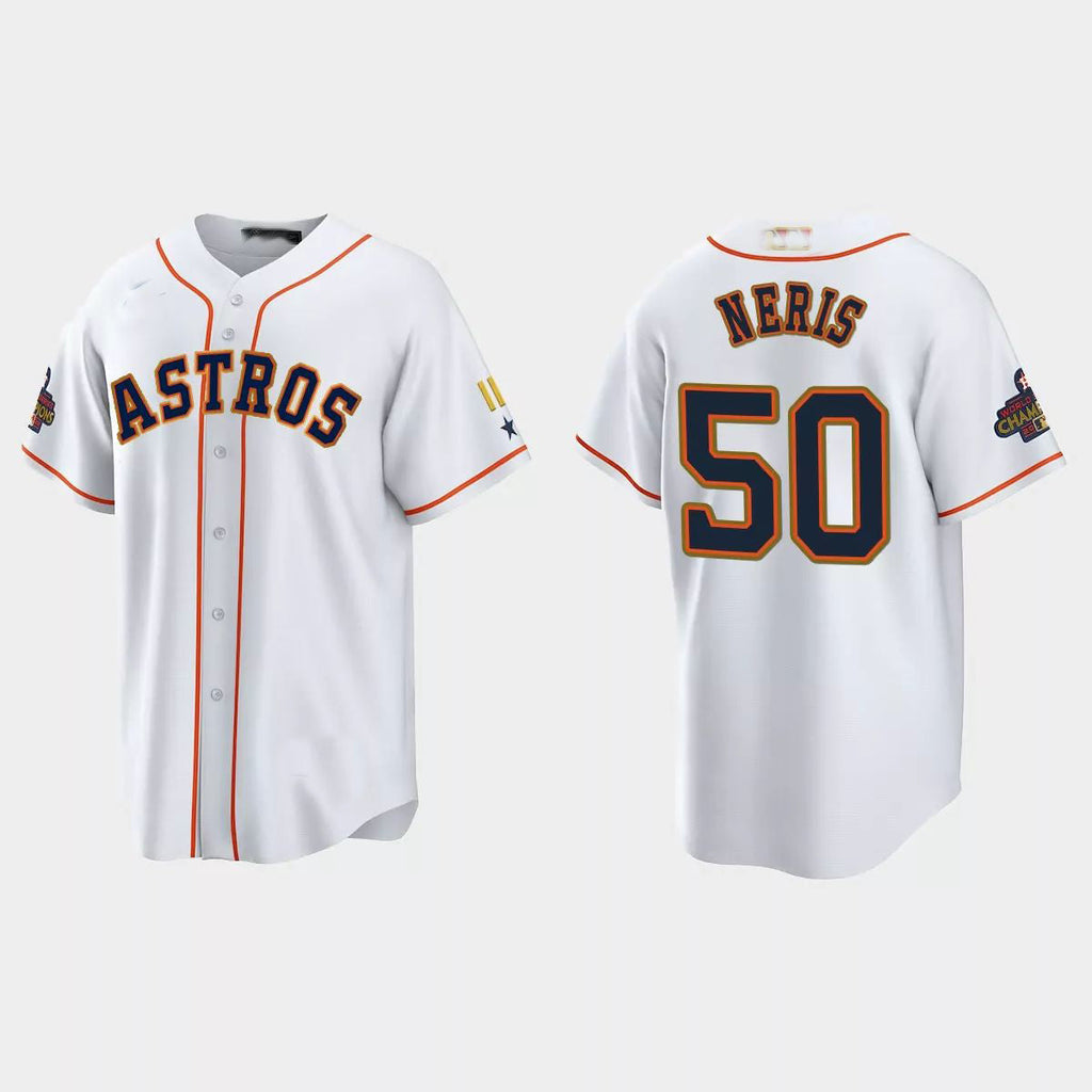 Custom #50 White 2023 HOU Baseball Shirt Top