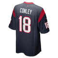 Custom #18 Navy HOU Football Shirt Top