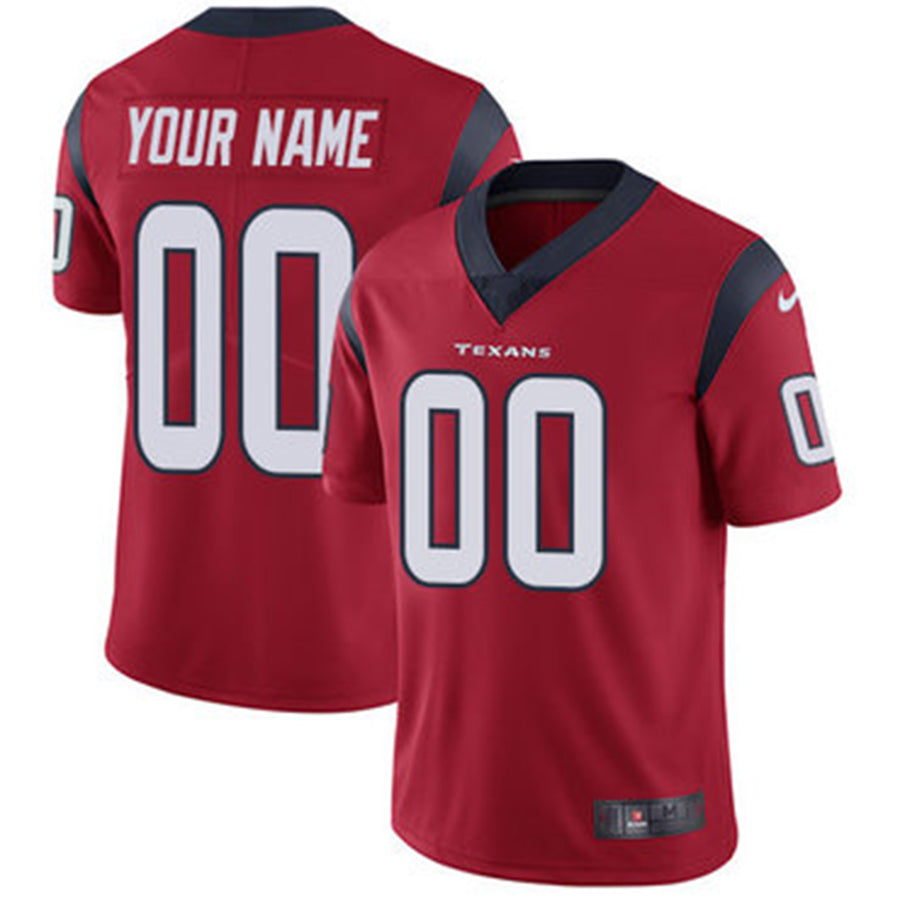 Custom Red HOU Football Shirt Top