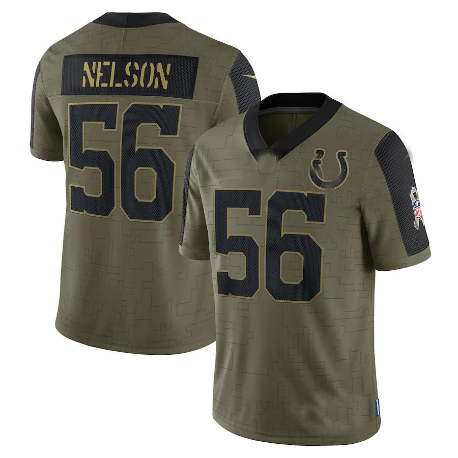 Custom #56 Olive 2021 IND Football Shirt Top