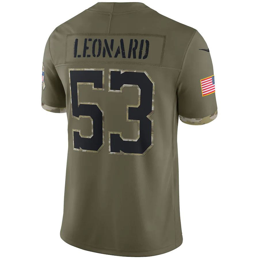 Custom #53 Olive 2022 IND Football Shirt Top