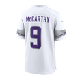Custom #9 White MIN Football Shirt Top
