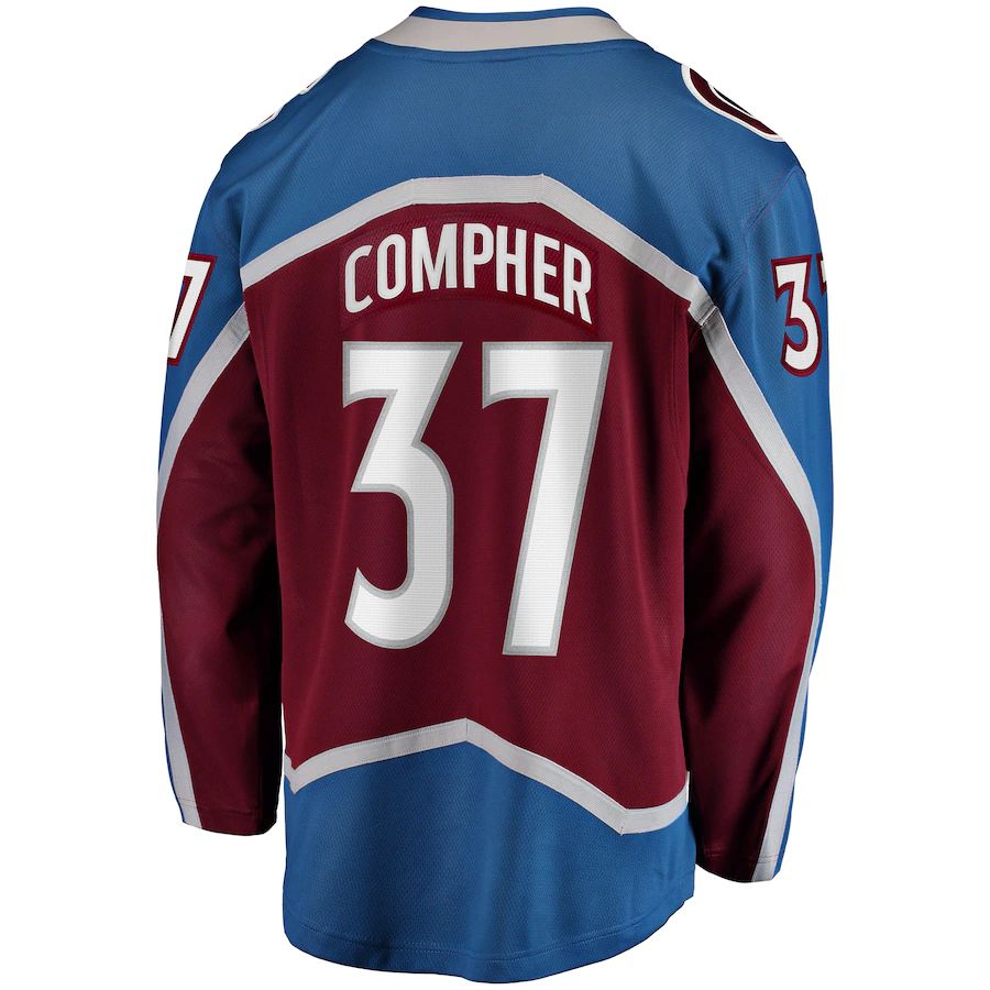 Custom #37 Burgundy COL Hockey Shirt Top