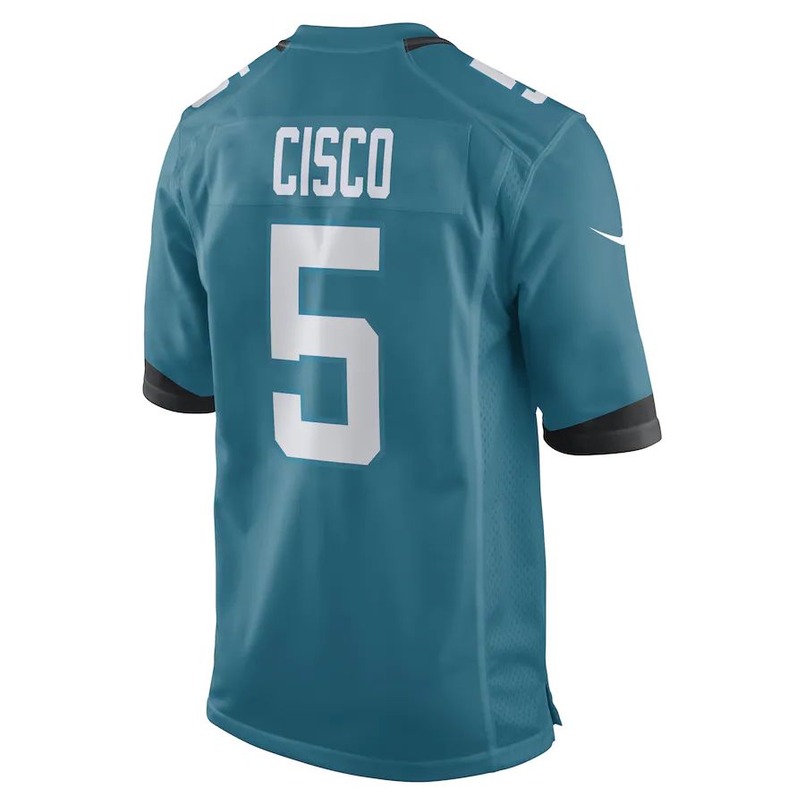 Custom #5 Teal JAX Football Shirt Top