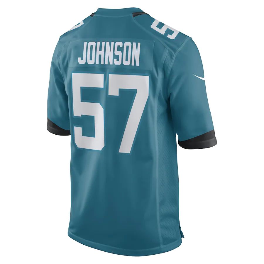 Custom #57 Teal JAX Football Shirt Top