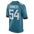 Custom #54 Teal JAX Football Shirt Top