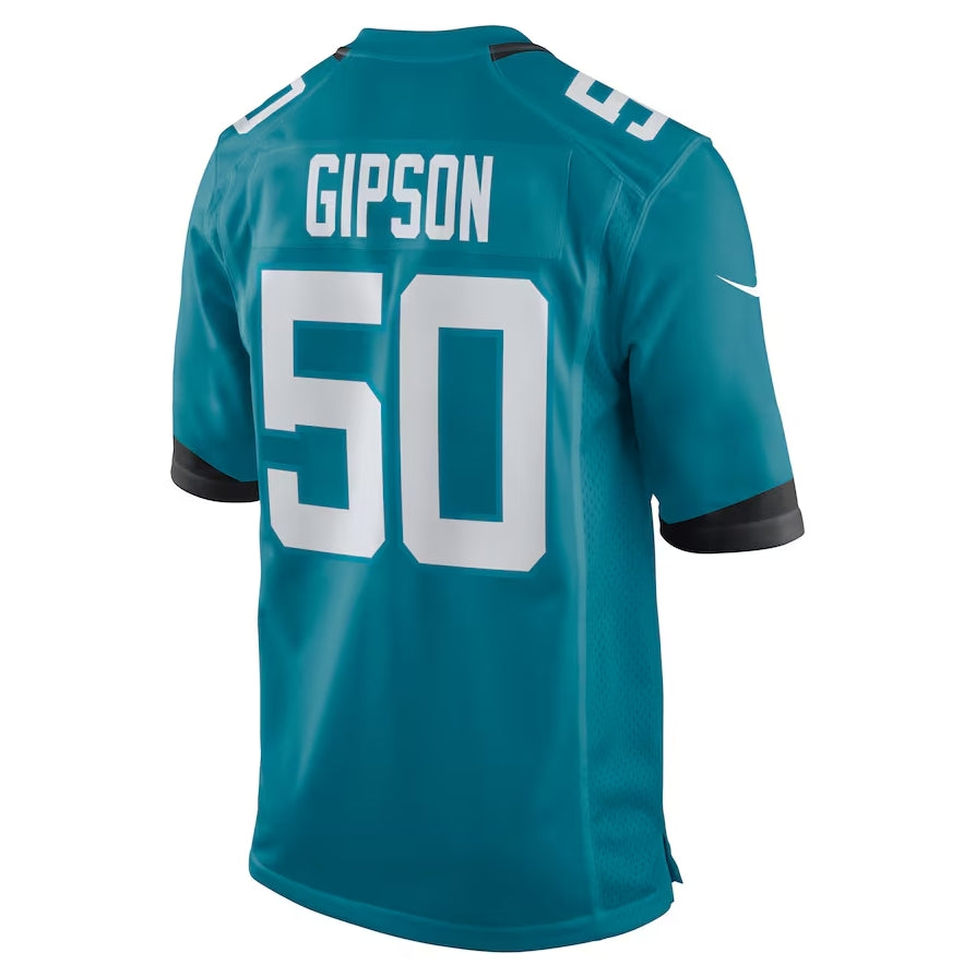 Custom #50 Teal JAX Football Shirt Top